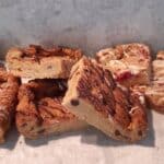 Raspberry and white chocolate, Chocolate Chip and Caramel Fudge tasty Blondies weekend treat